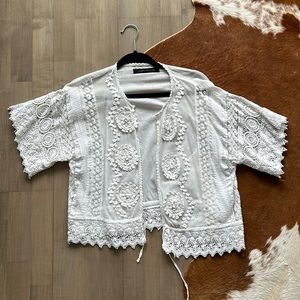 White lace Zara jacket. Medium